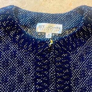 Authentic ST JOHN zipper knit jacket like new no damages💖